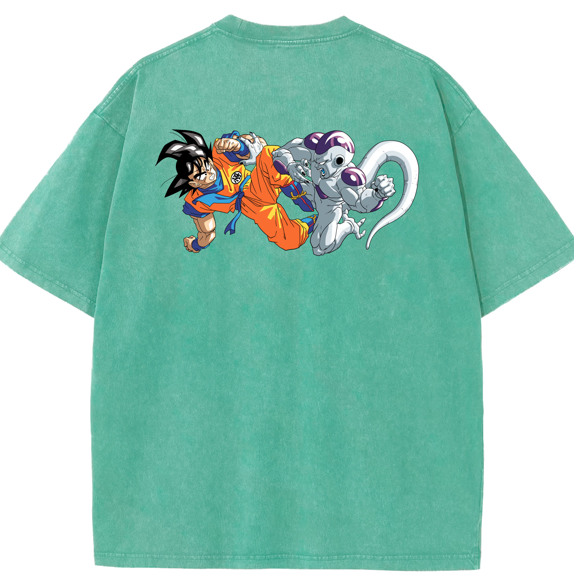 （画像用） ドラゴンボール 孫悟空（そん ごくう）Son Goku カカロット DRAGON BALL Kakarotto 綿100% ヴィンテージ風 半袖Tシャツ（背面プリント）